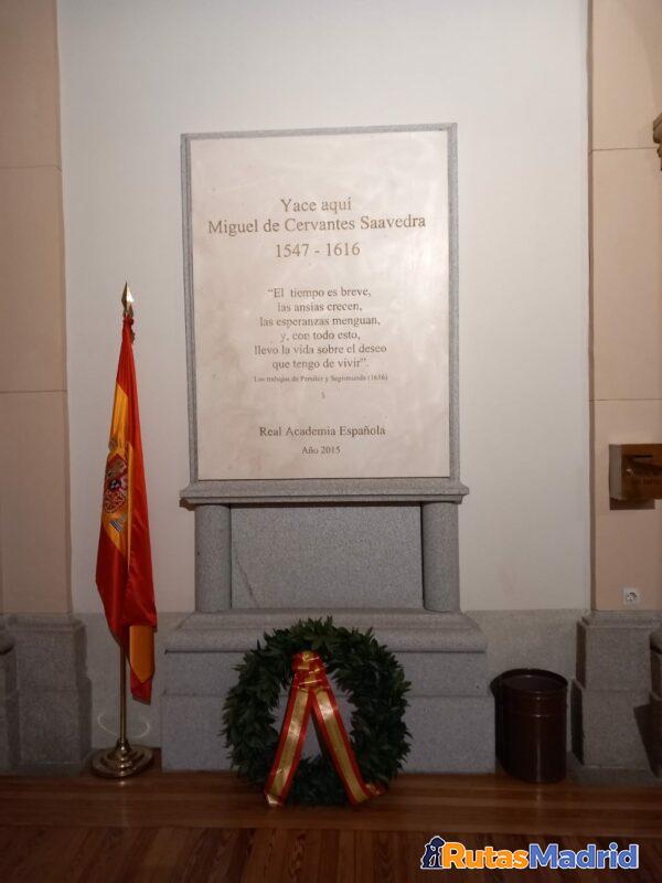 placa conmemorando a Miguel de Cervantes placa conmemorando a Miguel de Cervantes
